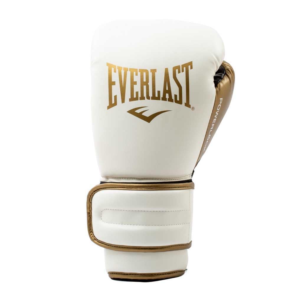 Everlast Powerlock2™ Performance Gloves – White/Gold (12oz)